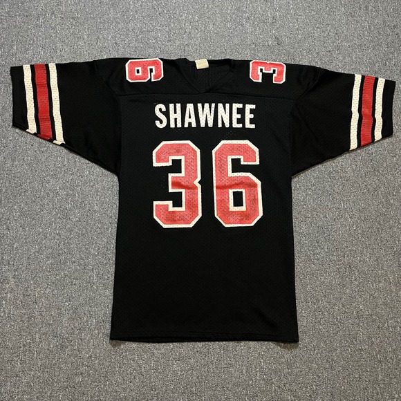 Sports Belle Other - Vintage Sports‎ Belle Shawnee Football Jersey 36 Black Mesh Red No Size